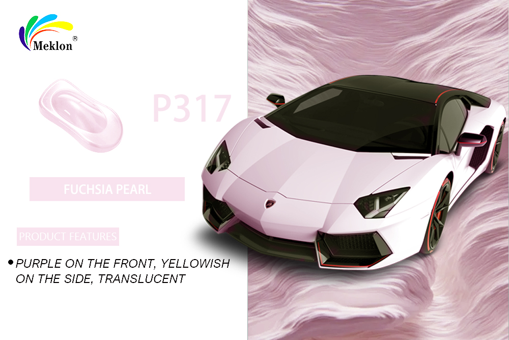 Purple red pearl car paint 